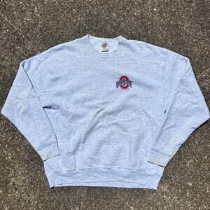 Vintage Heather Grey Ohio State Crewneck Sweatshirt Size XL